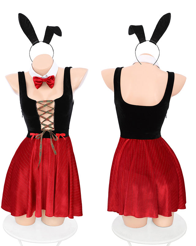 甜欲前綁帶絲絨兔女套裝 BestCouple HongKong