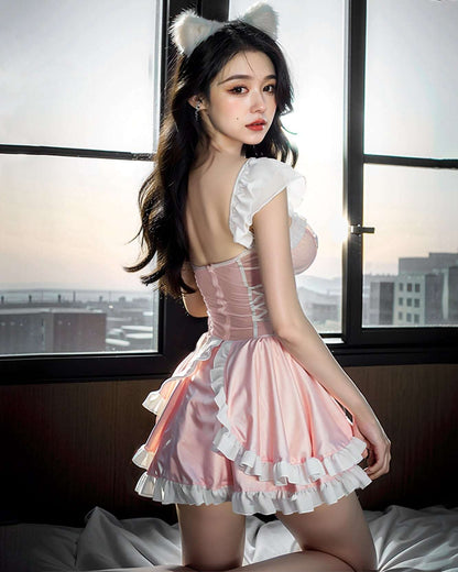 性感網紗透胸甜美女僕套裝 BestCouple HongKong