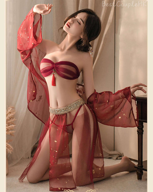 性感抽繩旗袍套裝 - 情趣內衣 BestCouple HongKong