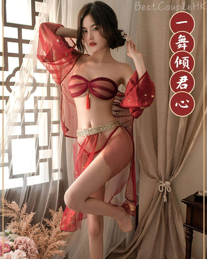 性感抽繩旗袍套裝 - 情趣內衣 BestCouple HongKong