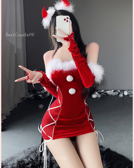 (訂購)聖誕女郎套裝 - 情趣內衣 BestCouple HongKong  情趣內衣 性感睡衣 情趣用品