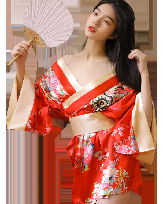 日系印花寬袖和服套裝 - BestCouple.HK
